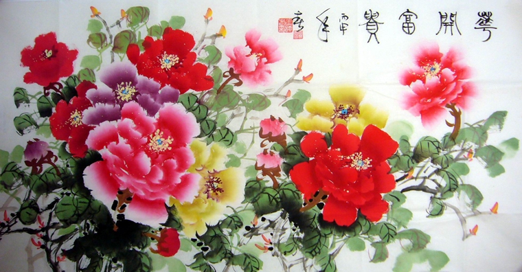 三尺富貴牡丹畫