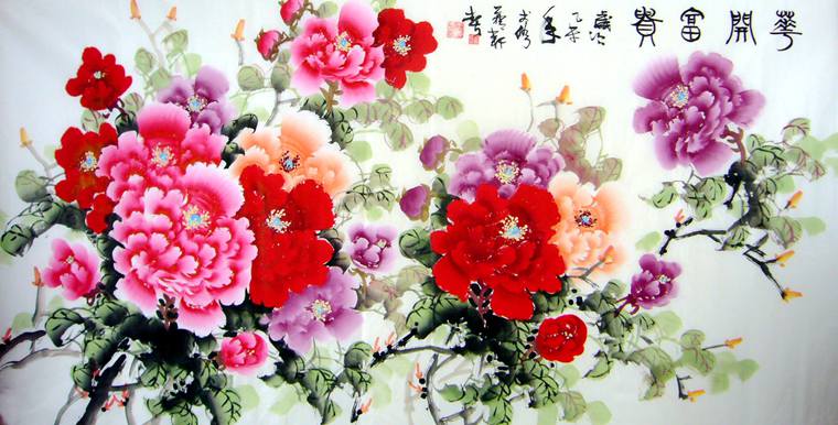 四尺牡丹圖