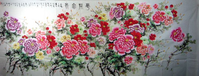 小丈二牡丹畫
