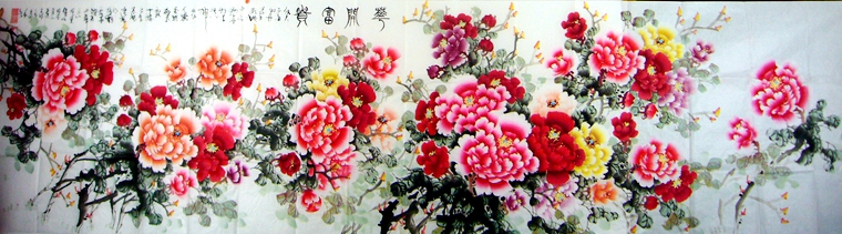 丈二牡丹圖