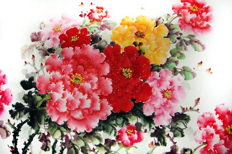 國畫牡丹花
