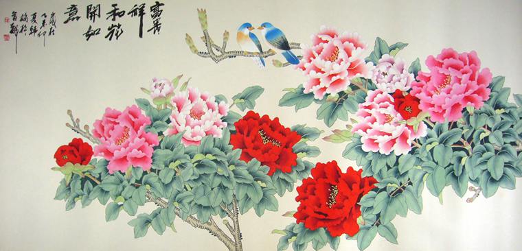 四尺牡丹畫
