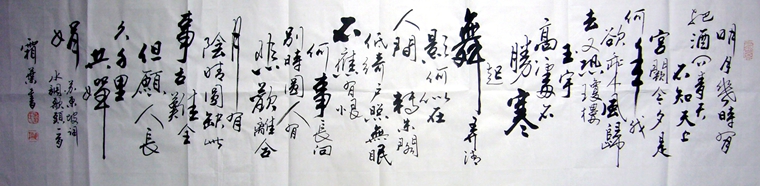 行書書法水調歌頭