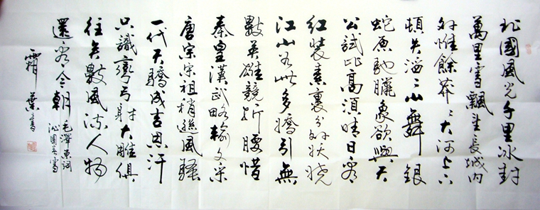沁園春雪書法