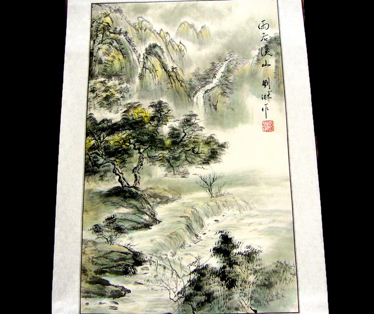 條幅水墨山水