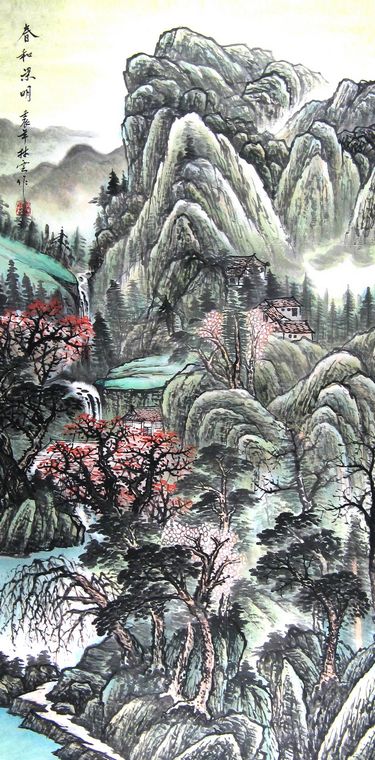 四尺國(guó)畫山水作品