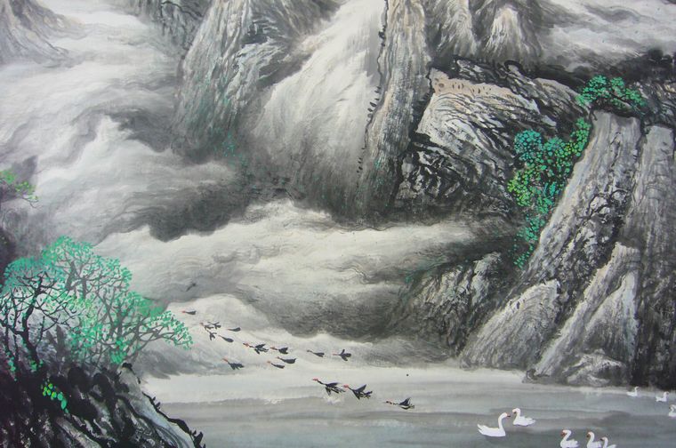 水墨山水畫作品