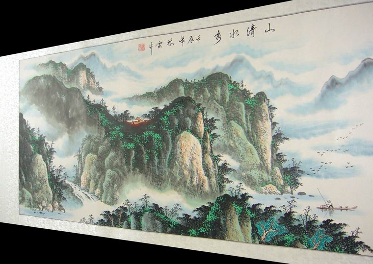 家中掛山水畫