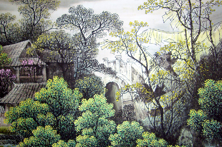 水鄉山水作品