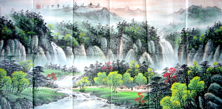 四尺水墨山水畫