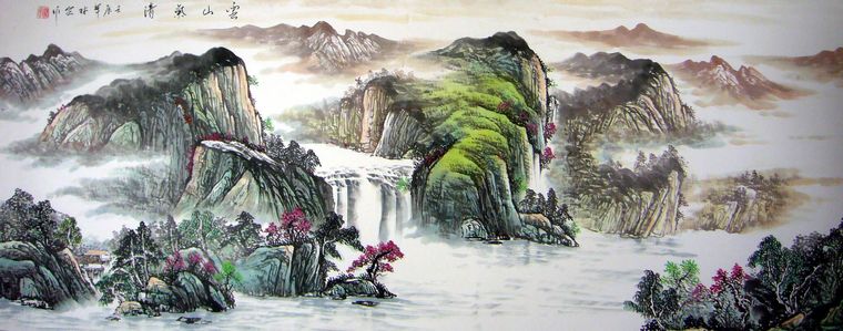 客廳水墨山水畫