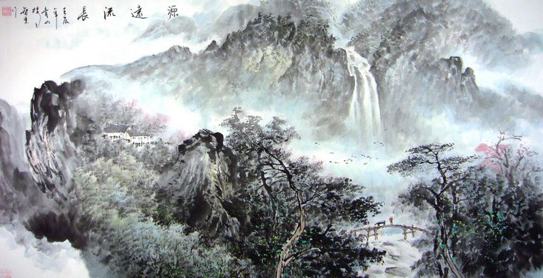 潑墨山水畫