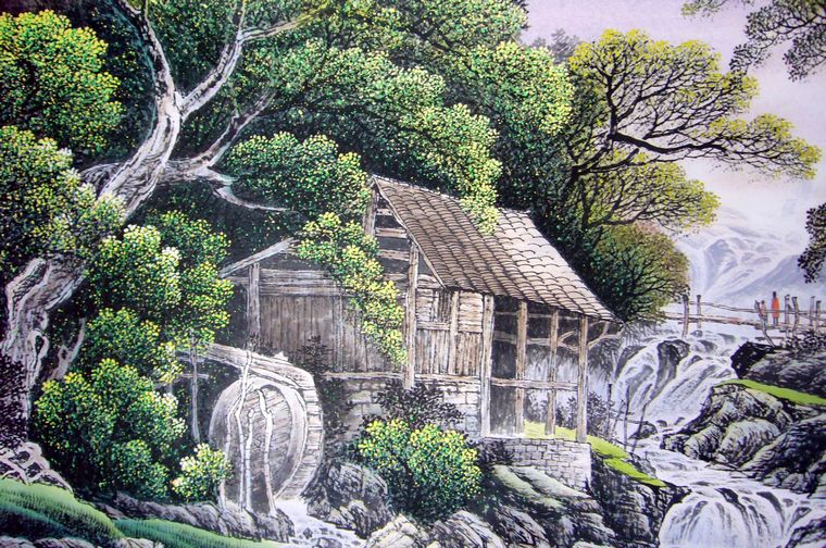 名人國畫山水