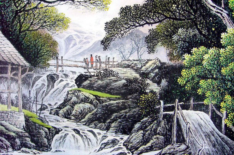 名人國畫山水