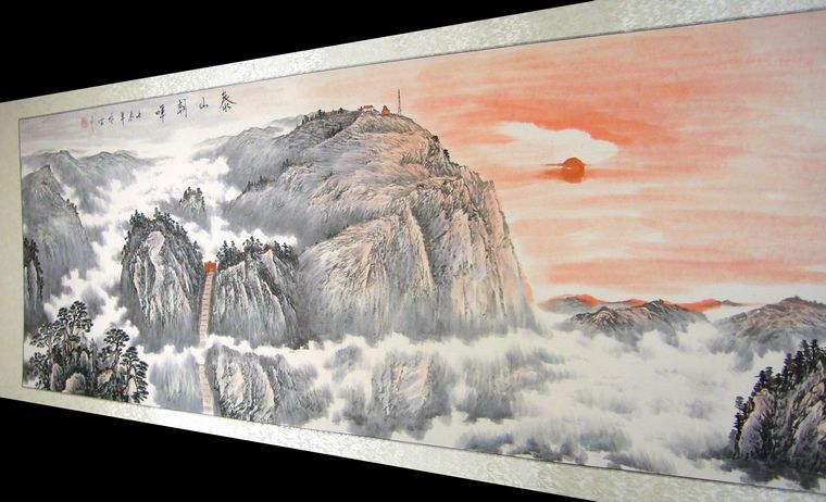 小六尺橫幅山水