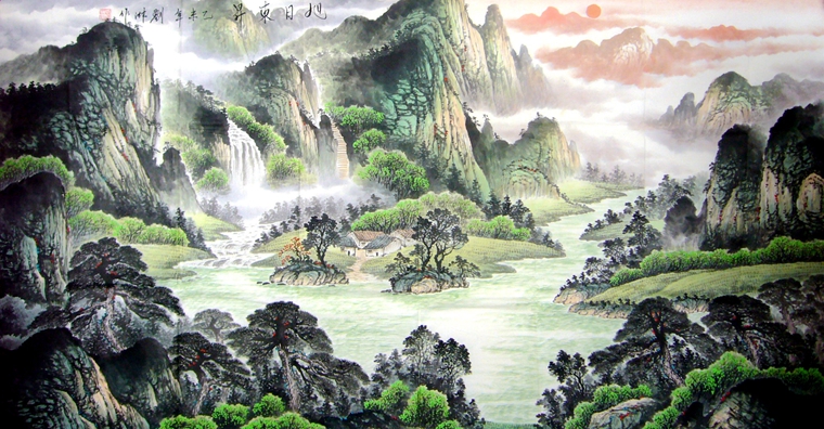 六尺寫意國(guó)畫(huà)山水
