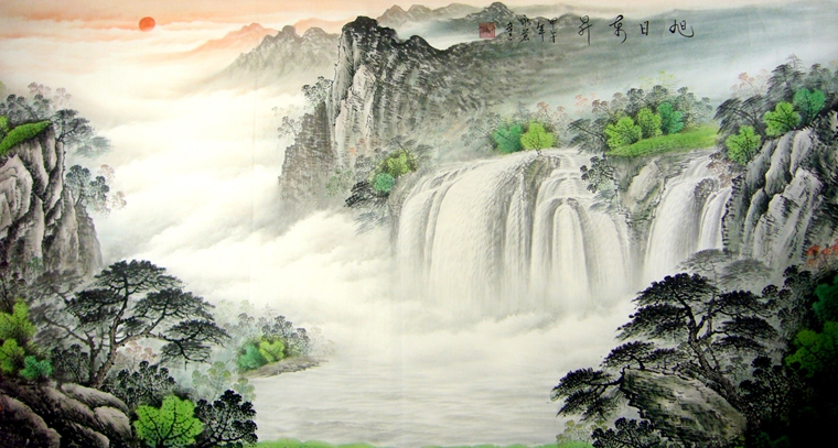 六尺山水國(guó)畫(huà)