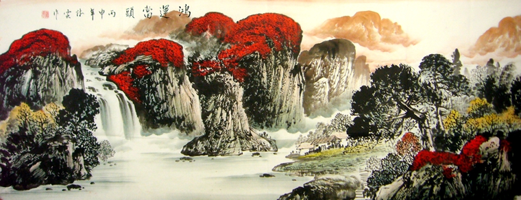 六尺山水國(guó)畫