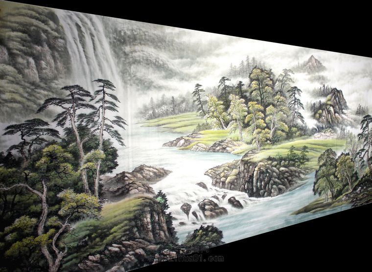 八尺寫意山水作品