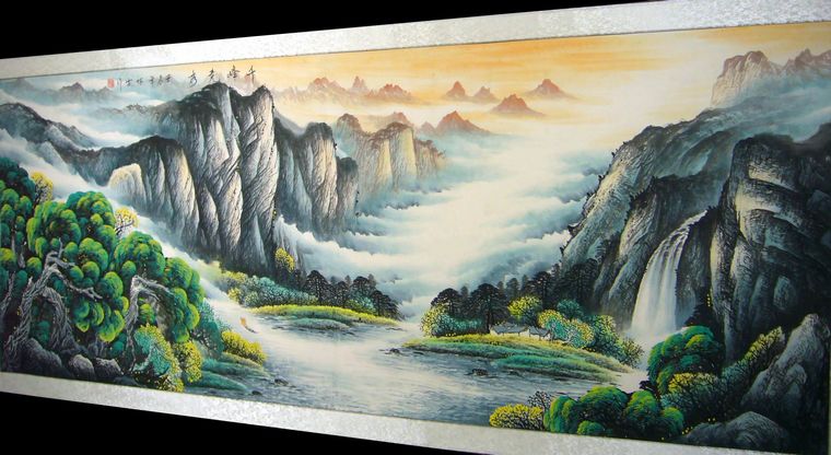 小八尺寫意山水