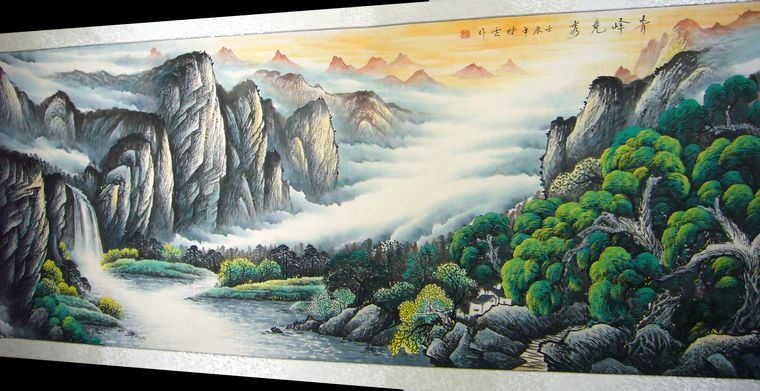 小八尺國畫山水