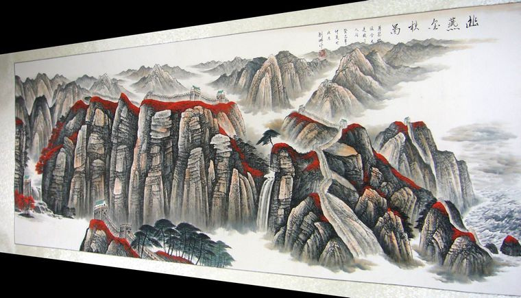 國畫幽燕金秋圖