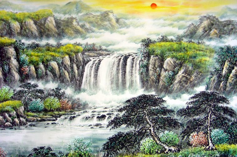 八尺名家寫意山水