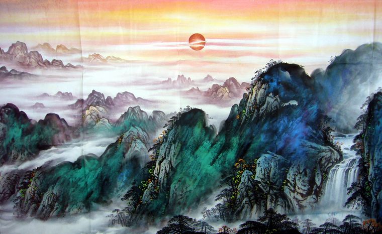 八尺名家山水畫