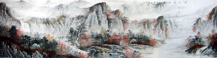 小丈二國畫山水