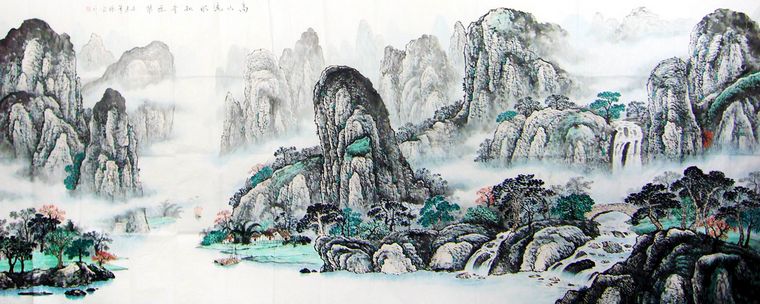 大丈二寫意山水