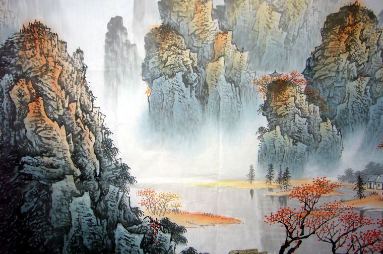 巨幅漓江山水畫(huà)