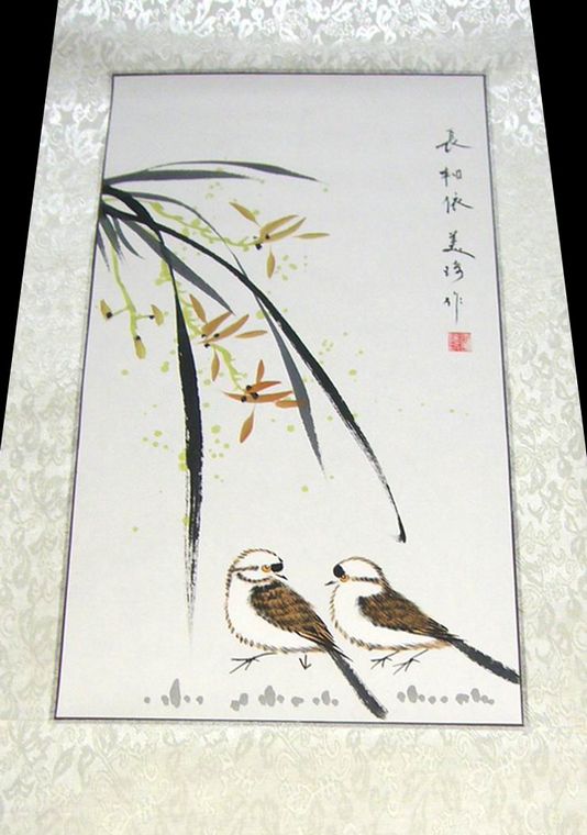 條幅蘭花圖