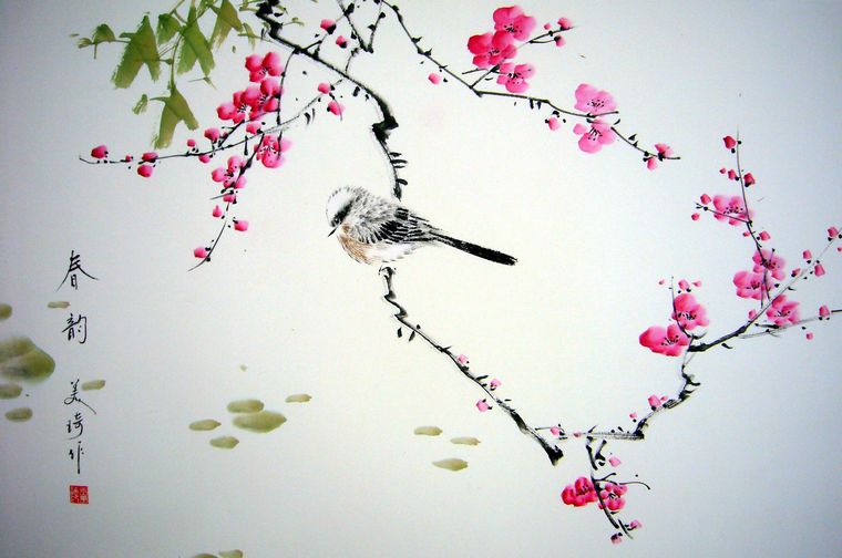 客廳掛的花鳥(niǎo)畫(huà)