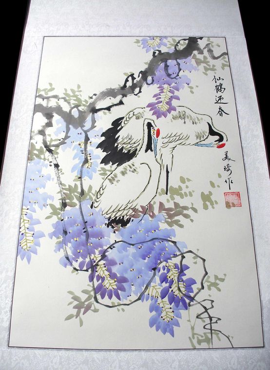 花鳥仙鶴圖