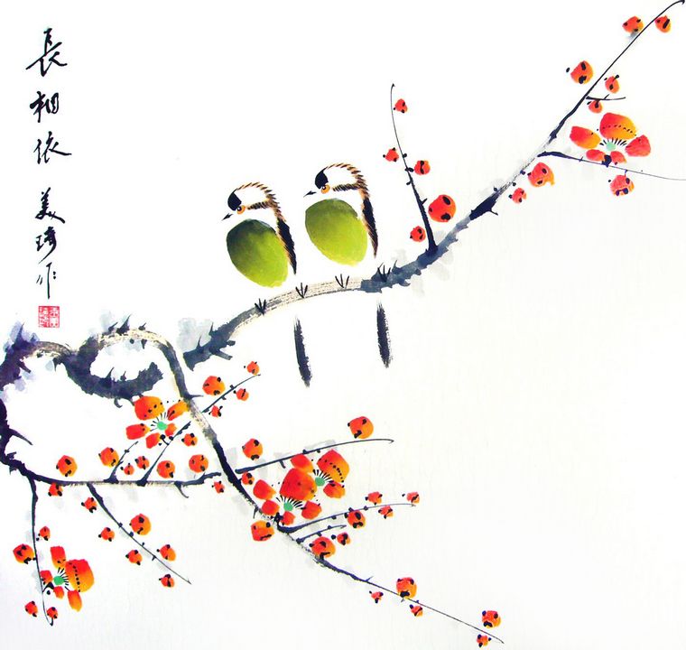 水墨花鳥