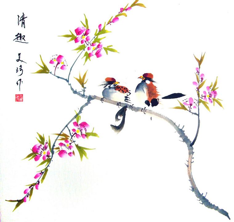 三尺斗方小花鳥