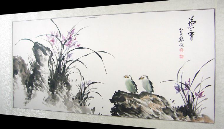 蘭花水墨畫