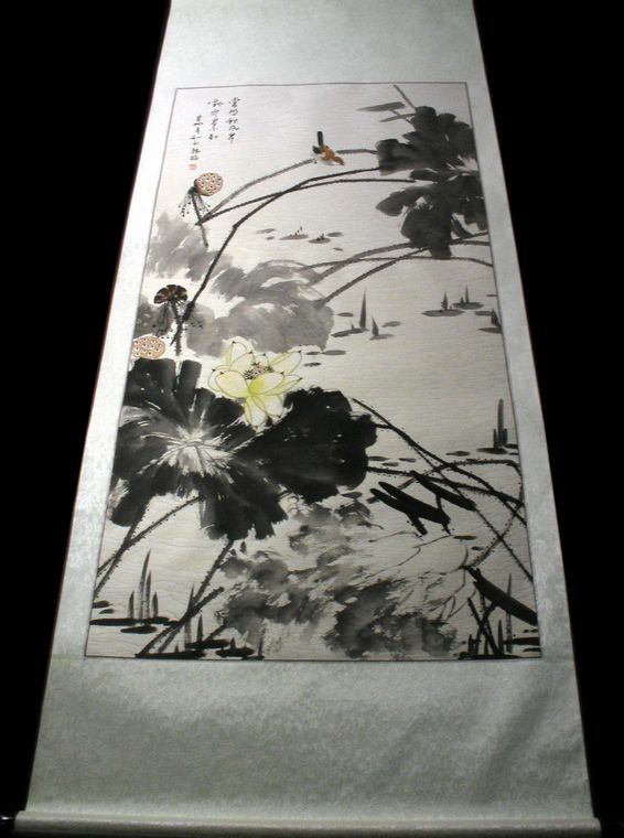 蓮花水墨畫
