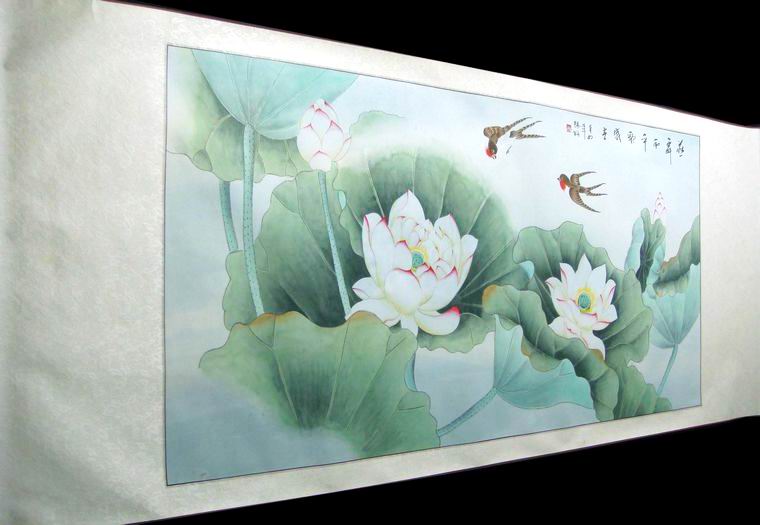 國畫工筆荷花