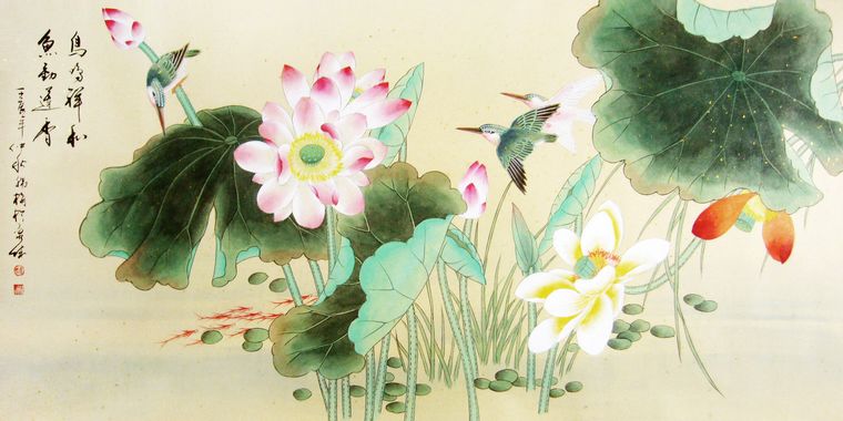 工筆作品荷花