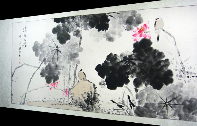 國(guó)畫荷花作品