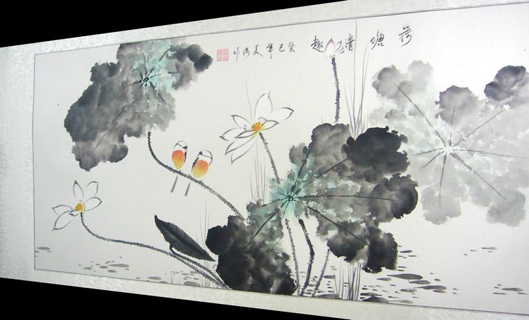 關于蓮花的畫