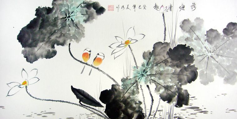 關于蓮花的畫