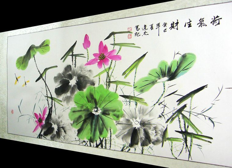 四尺寫(xiě)意畫(huà)荷花
