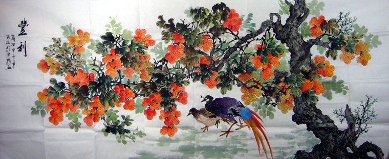 八尺花鳥畫