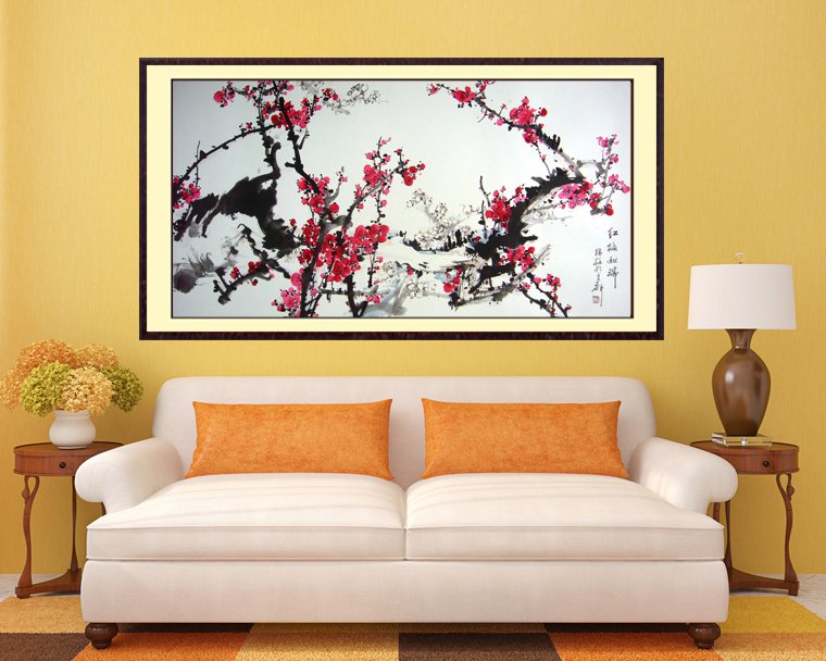 紅梅國畫作品