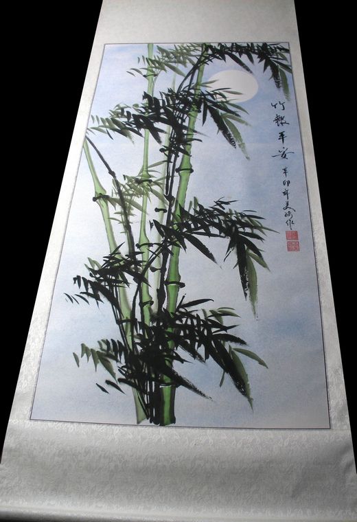 竹報平安畫