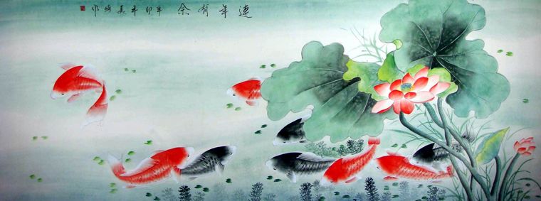 六尺工筆九魚