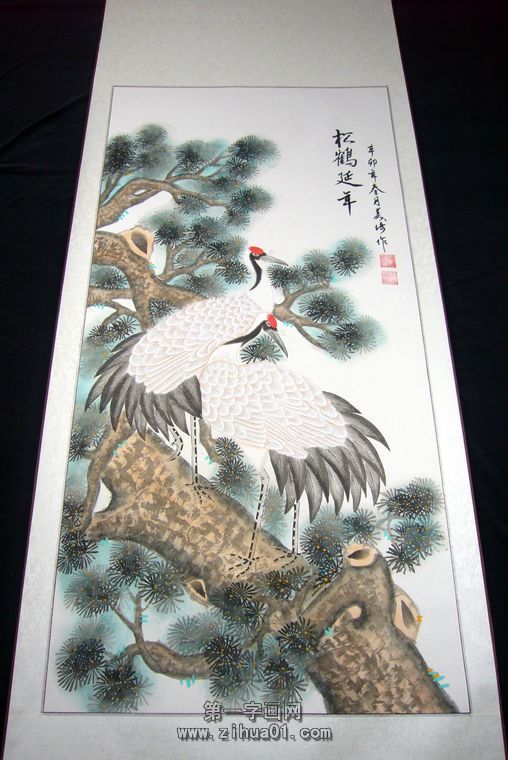 四尺白鶴圖