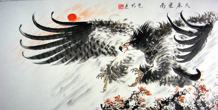 四尺雄鷹圖